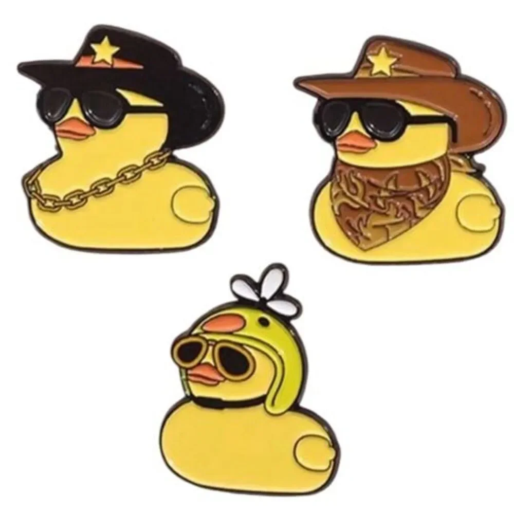 Rubber Duckie Cowboy Sheriff Sunglasses Enamel Pin
